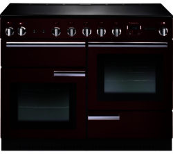 RANGEMASTER  Professional 110 Electric Induction Range Cooker - Cranberry & Chrome